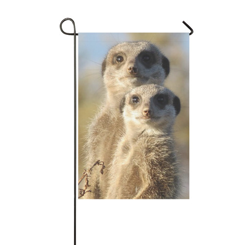 cute meerkats  by JamColors Garden Flag 12‘’x18‘’（Without Flagpole）