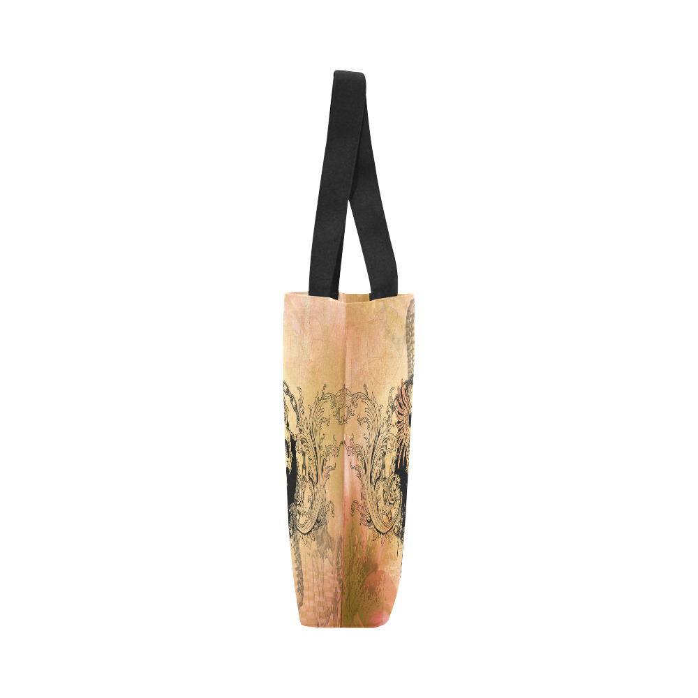 Amazing skull with wings Canvas Tote Bag (Model 1657)