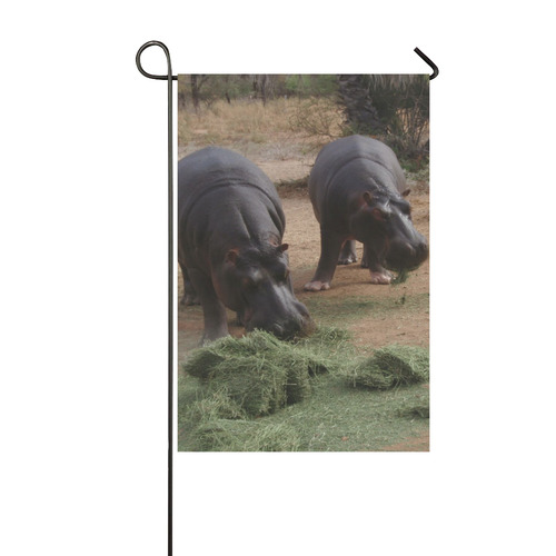 Hippos by JamColors Garden Flag 12‘’x18‘’（Without Flagpole）