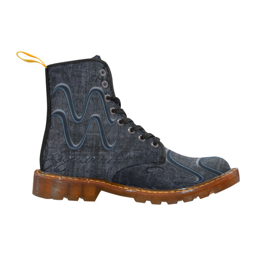 Astrology Zodiac Sign Aquarius in Grunge Style Martin Boots For Women Model 1203H