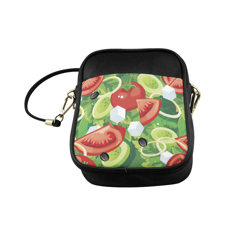 Fruits and Vegetables Food Pattern Sling Bag (Model 1627)