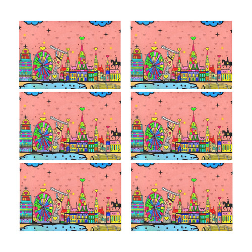 Hannover by Nico Bielow Placemat 12’’ x 18’’ (Set of 6)