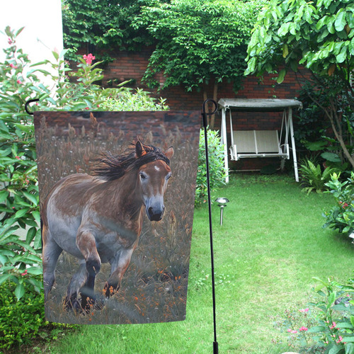 wonderful horse  by JamColors Garden Flag 12‘’x18‘’（Without Flagpole）