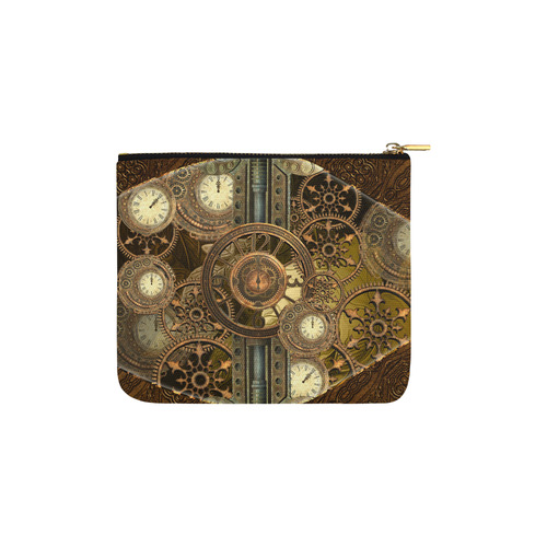 Steampunk clocks and gears Carry-All Pouch 6''x5''