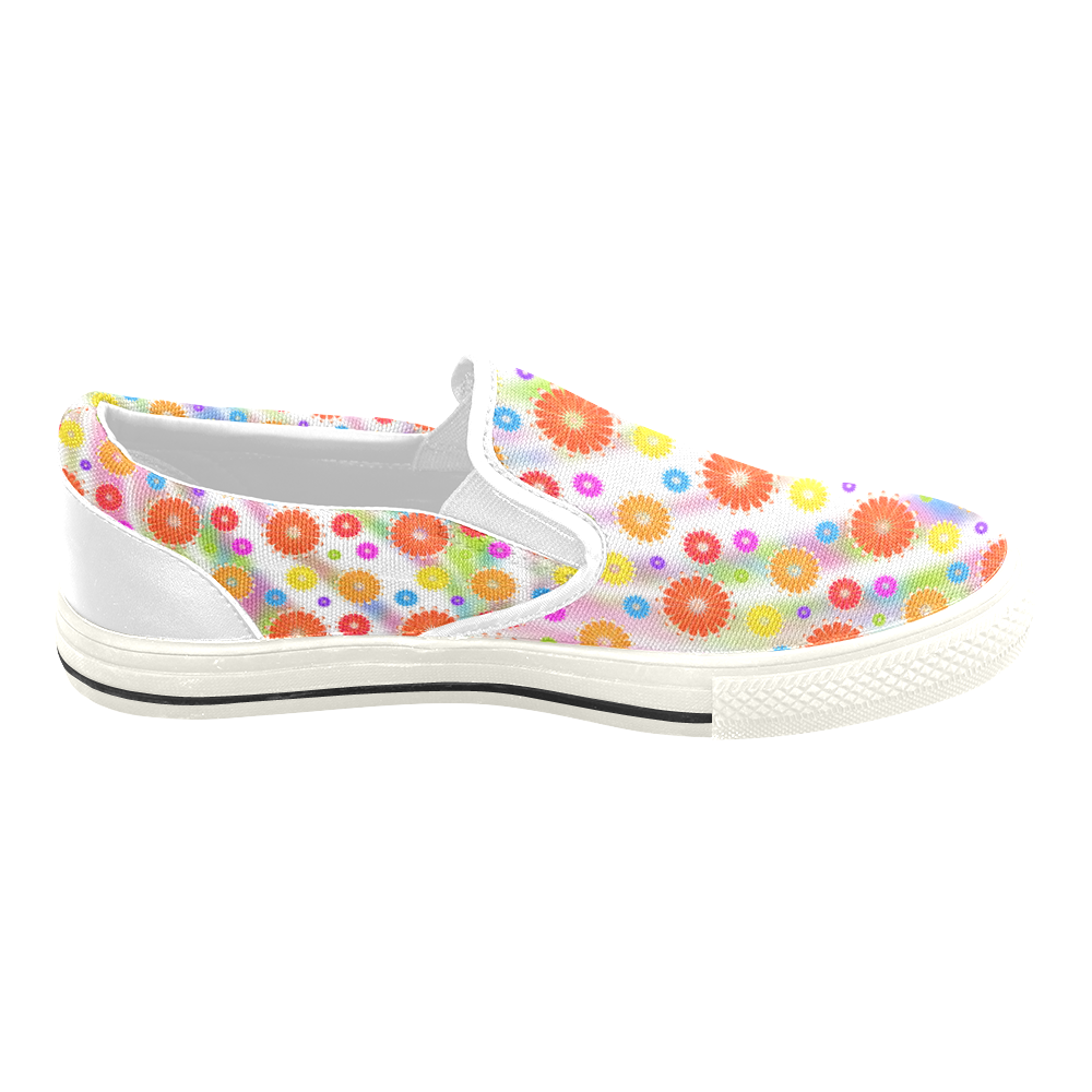 daisy n oranges Slip-on Canvas Shoes for Kid (Model 019)