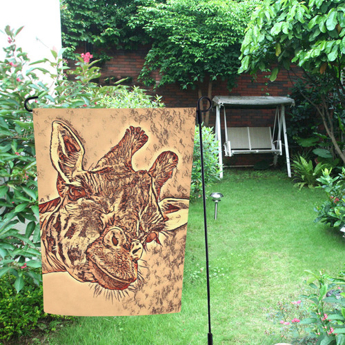 Animal ArtStudio Amazing Giraffe by JamColors Garden Flag 12‘’x18‘’（Without Flagpole）