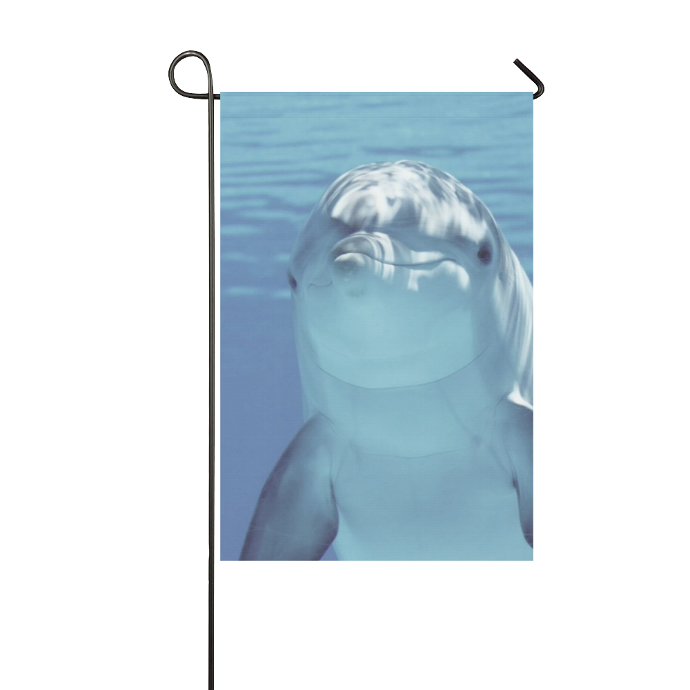 cute dolphin by JamColors Garden Flag 12‘’x18‘’（Without Flagpole）