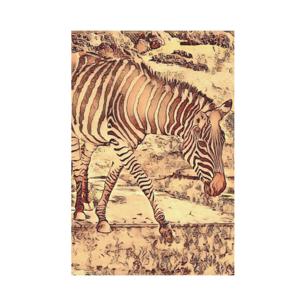 Animal ArtStudio Amazing Zebra by JamColors Garden Flag 12‘’x18‘’（Without Flagpole）