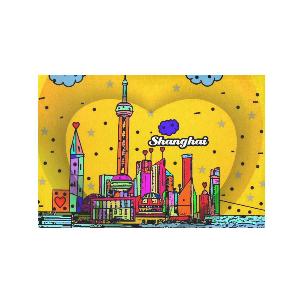 Shanghai by Nico Bielow Placemat 12’’ x 18’’ (Set of 6)