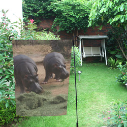 Hippos by JamColors Garden Flag 12‘’x18‘’（Without Flagpole）