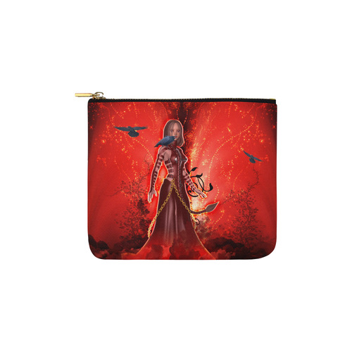 The dark side with fairy and crow Carry-All Pouch 6''x5''