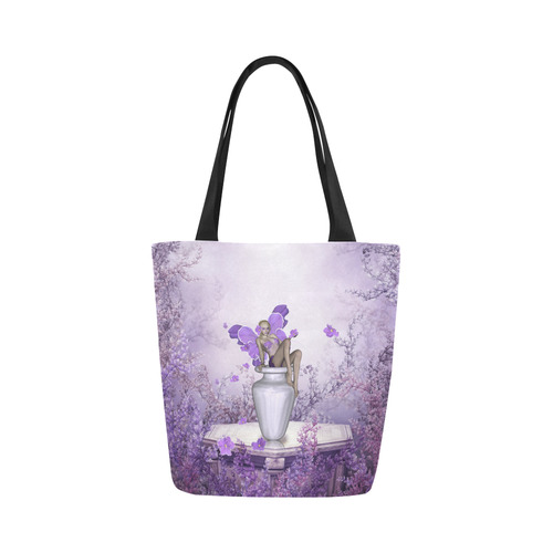 Beautiful fairy with flowers Canvas Tote Bag (Model 1657)