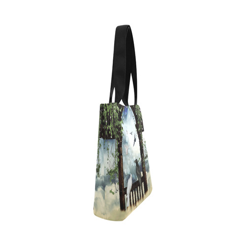The crow and the dove Canvas Tote Bag (Model 1657)