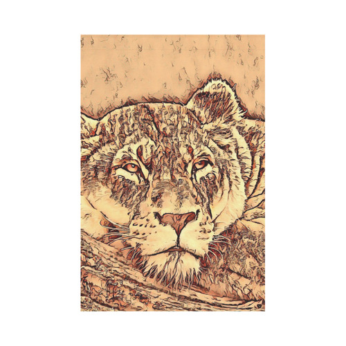 Animal ArtStudio Amazing Lion by JamColors Garden Flag 12‘’x18‘’（Without Flagpole）