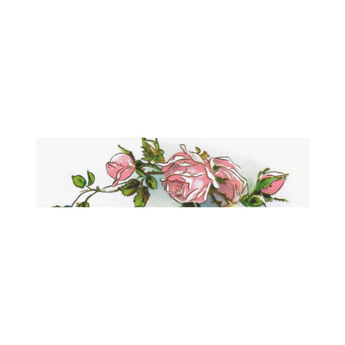 Vintage Pink Rose Floral Cosmetic Bag/Large (Model 1658)