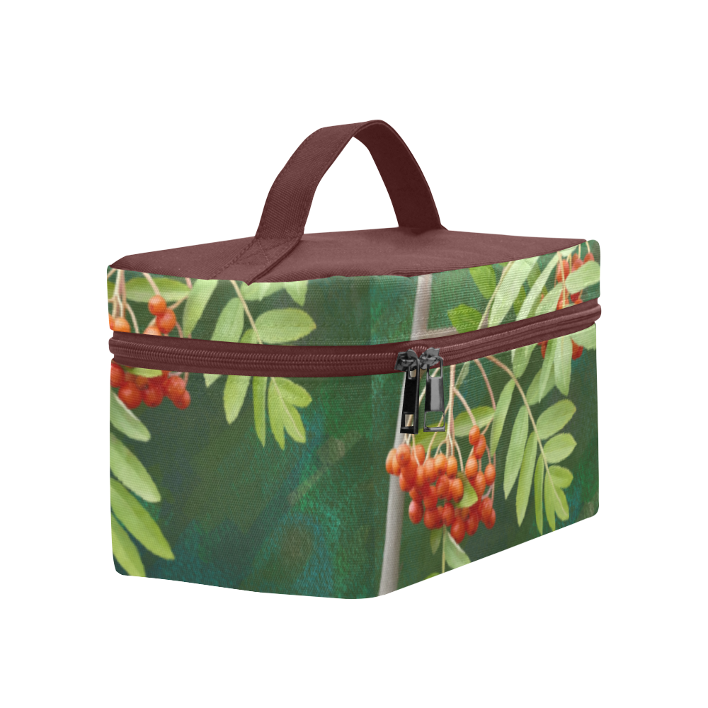 Plant Watercolor Rowan tree - Sorbus aucuparia Cosmetic Bag/Large (Model 1658)