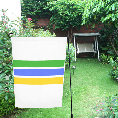 Flag : Hawaii stripes Edition / yellow, blue, green Garden Flag 12‘’x18‘’（Without Flagpole）