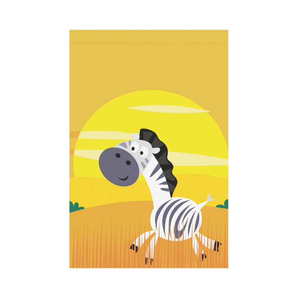 Flag with Yellow ZEBRA : Africa Collection Garden Flag 12‘’x18‘’（Without Flagpole）
