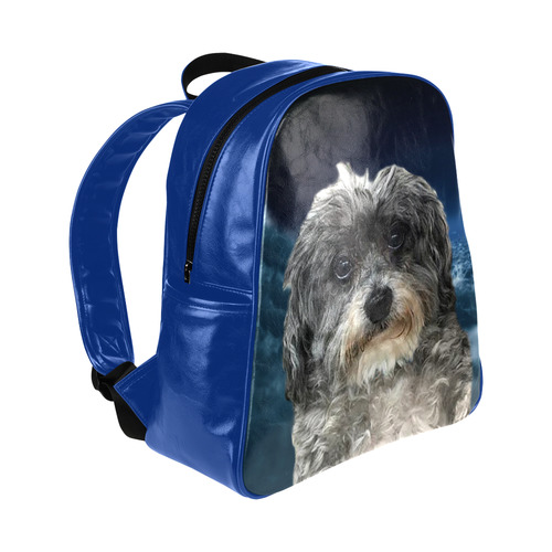 Dog Poodle Cross Multi-Pockets Backpack (Model 1636)