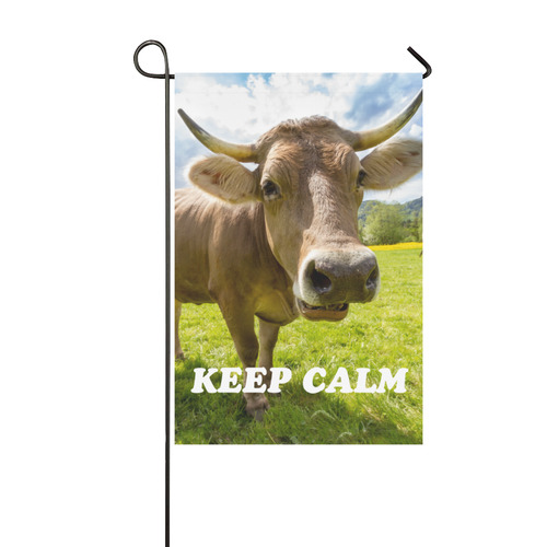 Photography Pretty Blond Cow On Grass Garden Flag 12‘’x18‘’（Without Flagpole）