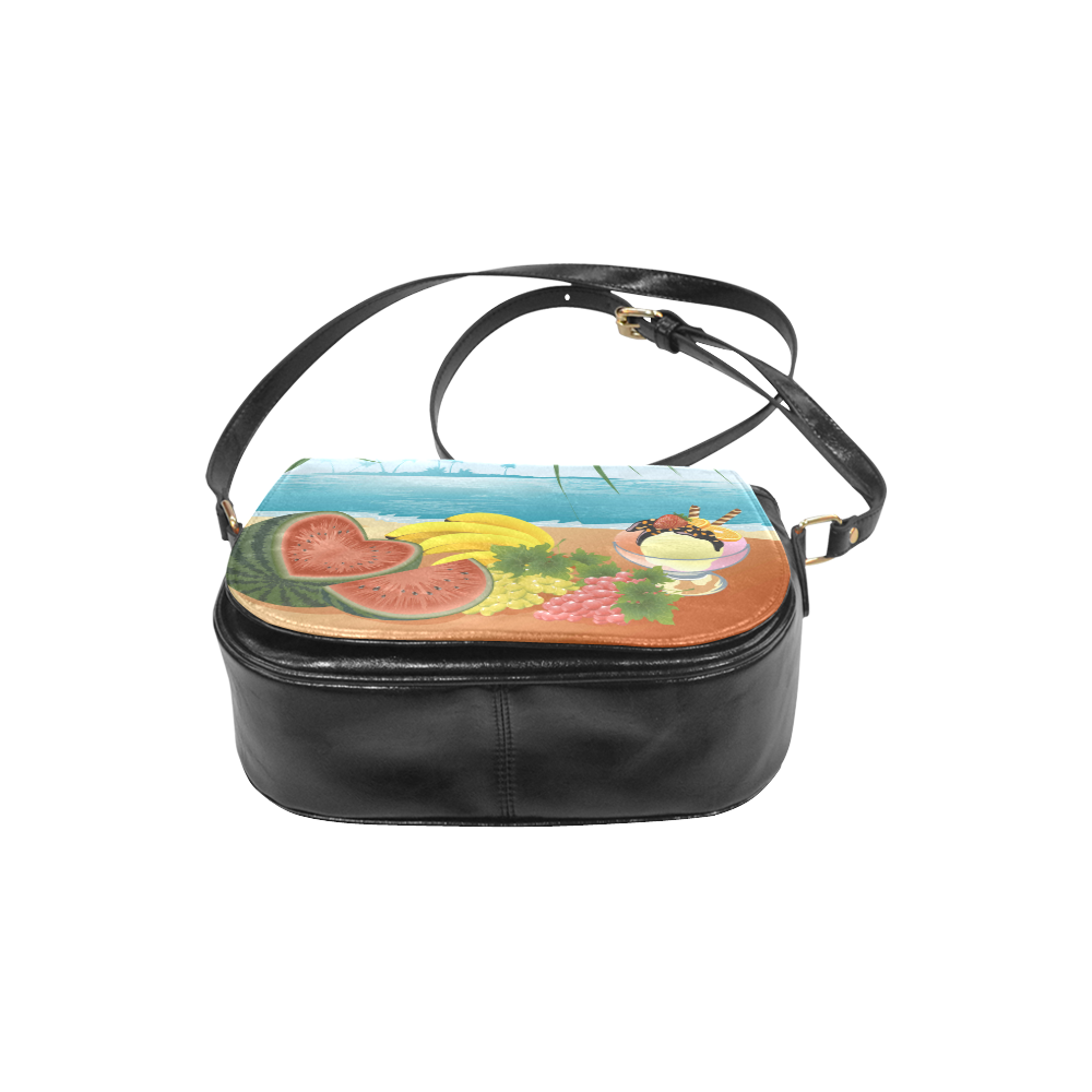 Fruit Ice Cream Tropical Beach Paradise Classic Saddle Bag/Small (Model 1648)