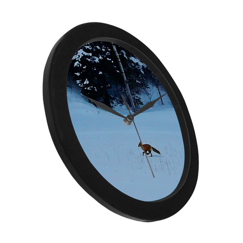 Fox on the Run Circular Plastic Wall clock