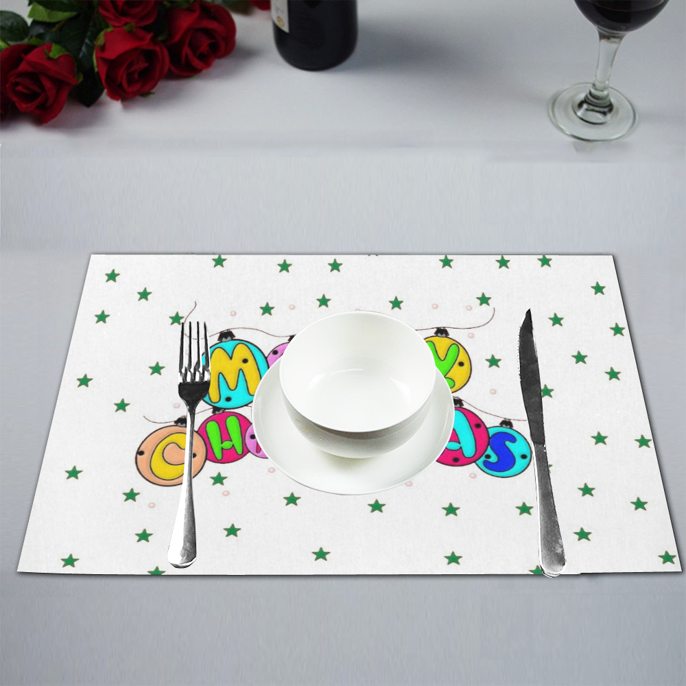 Christmas by Popart Lover Placemat 12’’ x 18’’ (Set of 4)