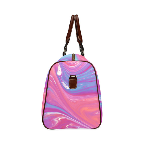 marble painted illustrations Waterproof Travel Bag/Large (Model 1639)