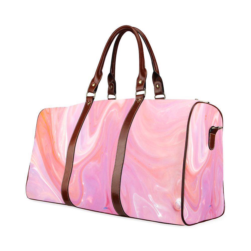 marble painted illustrations Waterproof Travel Bag/Large (Model 1639)