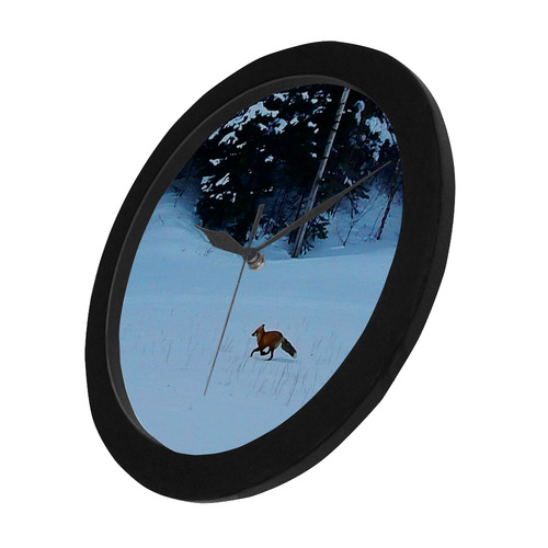 Fox on the Run Circular Plastic Wall clock