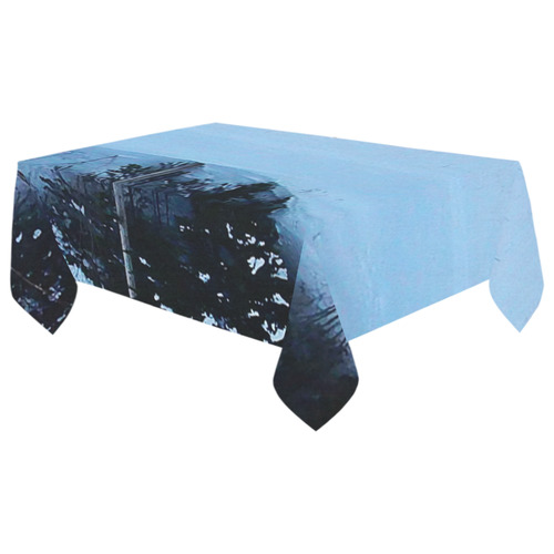 Fox on the Run Cotton Linen Tablecloth 60"x 104"