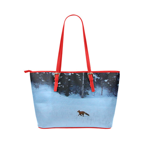 Fox on the Run Leather Tote Bag/Large (Model 1651)
