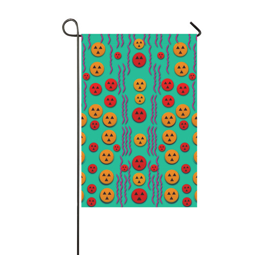 Pumkins dancing in the season pop art Garden Flag 12‘’x18‘’（Without Flagpole）