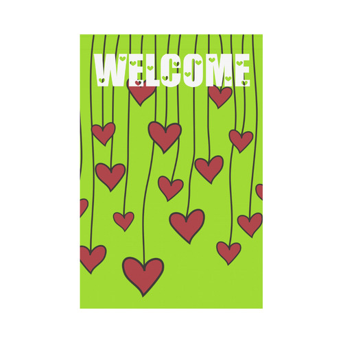 Waving Love Heart Garland Curtain Garden Flag 12‘’x18‘’（Without Flagpole）