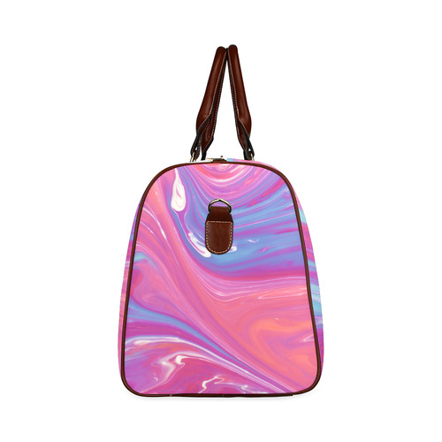 marble painted illustrations Waterproof Travel Bag/Large (Model 1639)