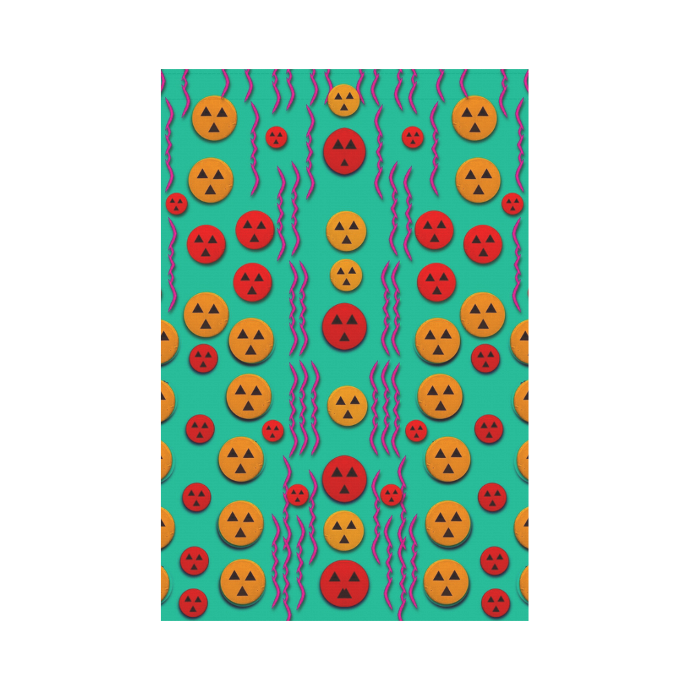 Pumkins dancing in the season pop art Garden Flag 12‘’x18‘’（Without Flagpole）