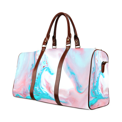 marble painted illustrations Waterproof Travel Bag/Large (Model 1639)