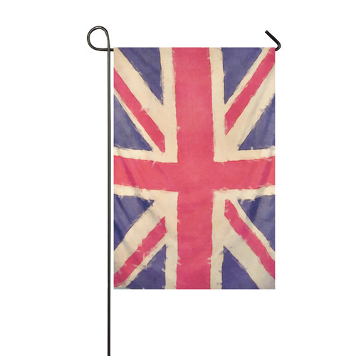 British UNION JACK flag grunge style Garden Flag 12‘’x18‘’（Without Flagpole）