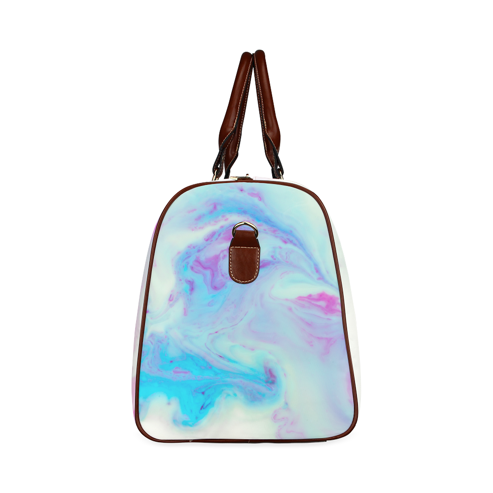 marble painted illustrations Waterproof Travel Bag/Large (Model 1639)