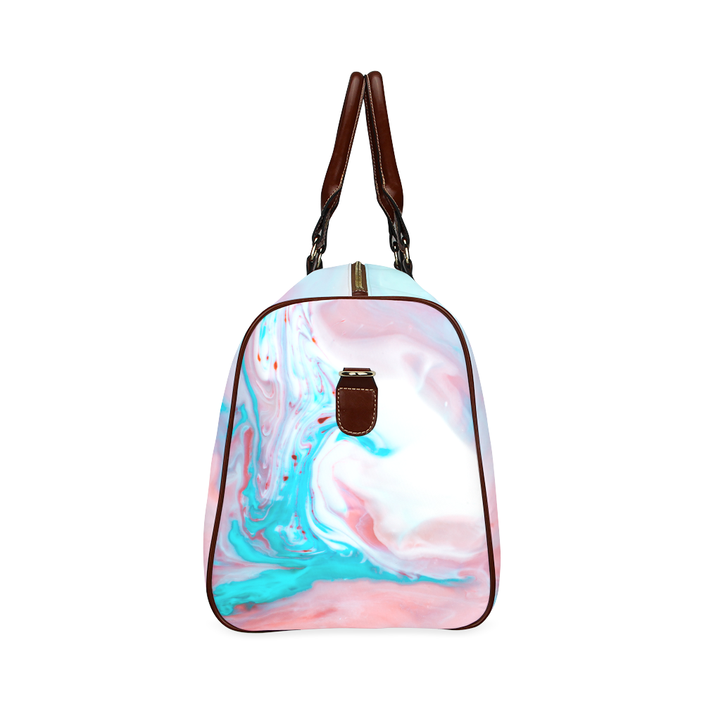 marble painted illustrations Waterproof Travel Bag/Large (Model 1639)