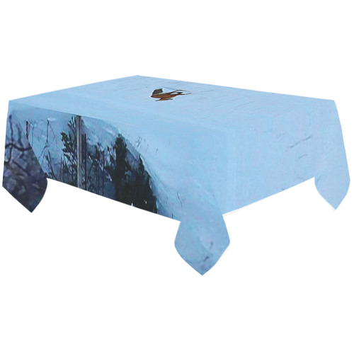 Fox on the Run Cotton Linen Tablecloth 60"x120"
