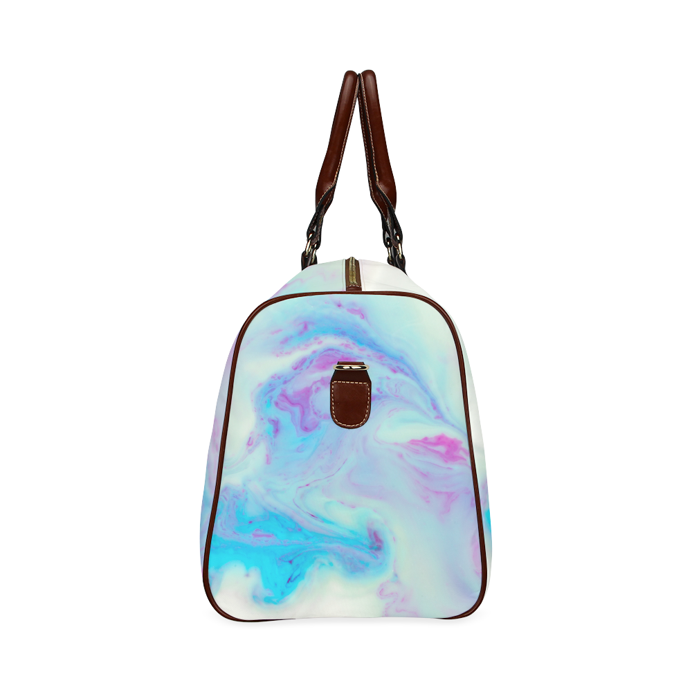 marble painted illustrations Waterproof Travel Bag/Large (Model 1639)