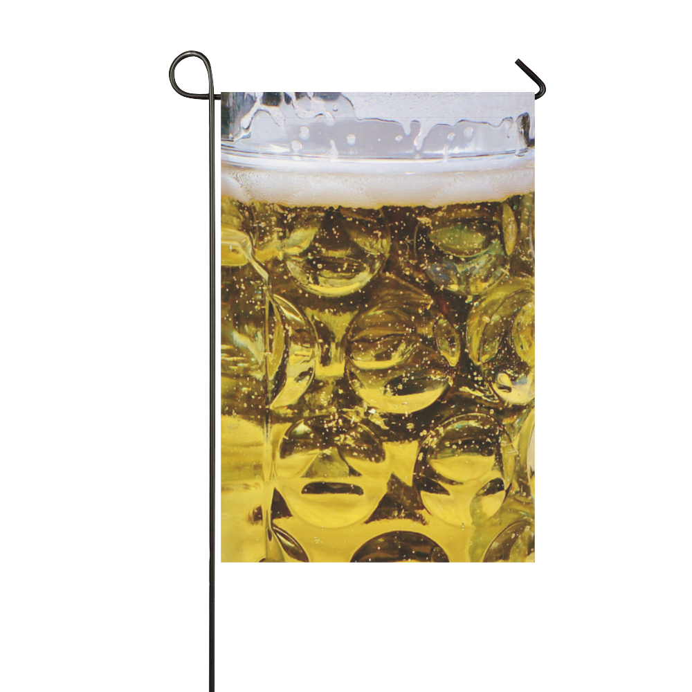 Photography - real GLASS OF BEER Garden Flag 12‘’x18‘’（Without Flagpole）