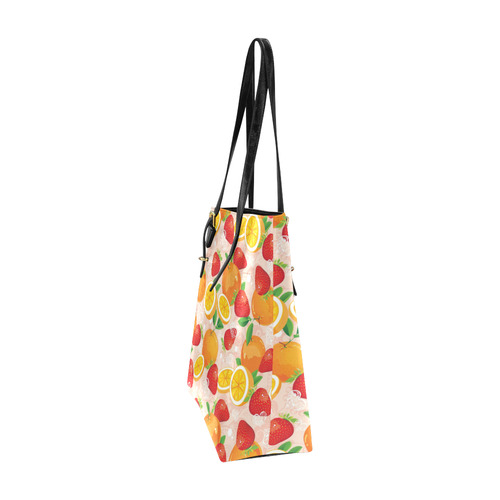 Strawberry Orange Hearts Fruit Pattern Euramerican Tote Bag/Small (Model 1655)