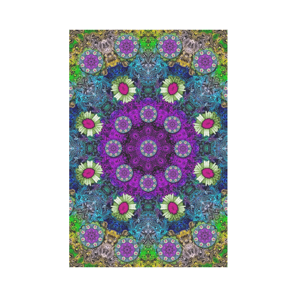 Colors and flowers in a mandala Garden Flag 12‘’x18‘’（Without Flagpole）