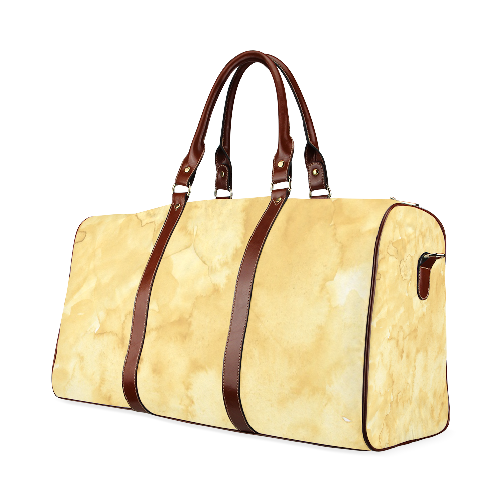 yellow fluid watercolors Waterproof Travel Bag/Large (Model 1639)