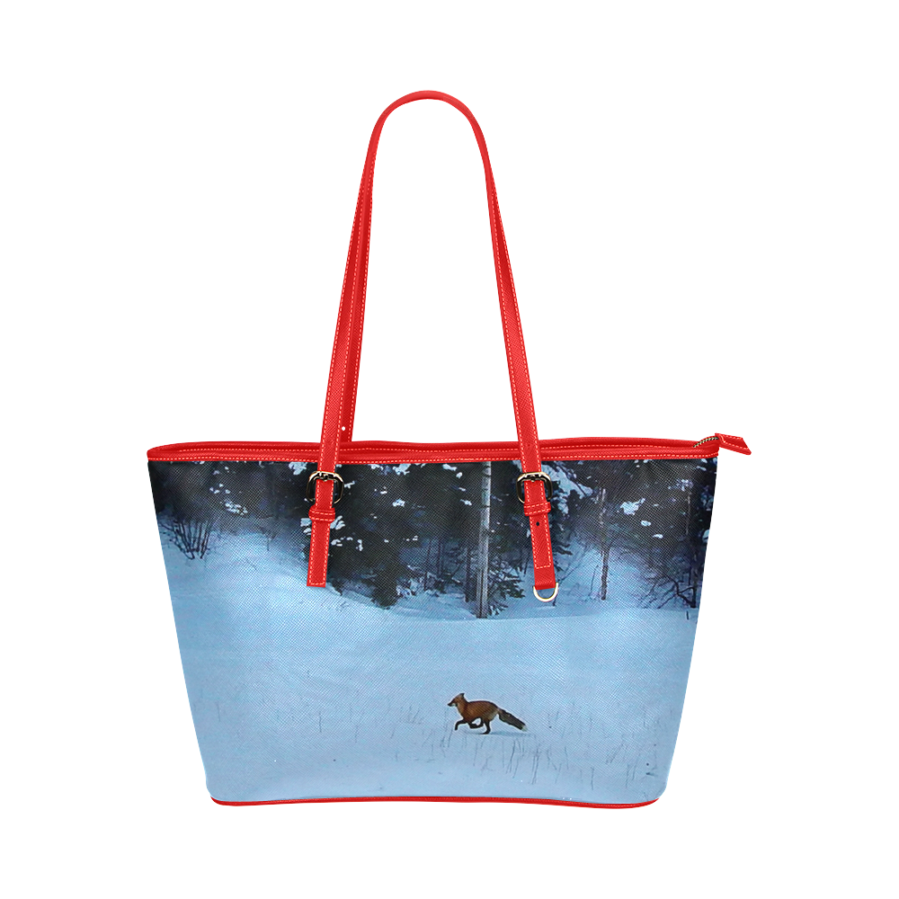 Fox on the Run Leather Tote Bag/Small (Model 1651)