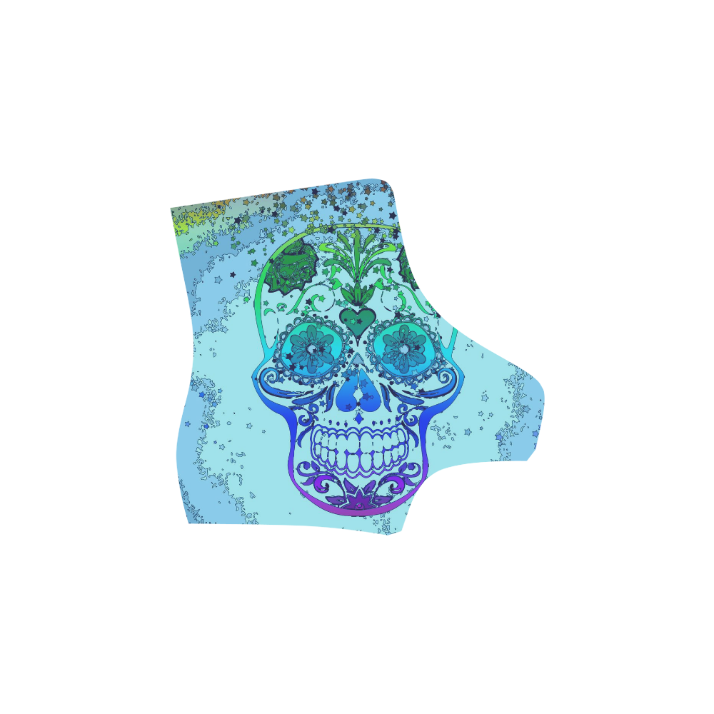 psychedelic Pop Skull 317D by JamColors Martin Boots For Women Model 1203H