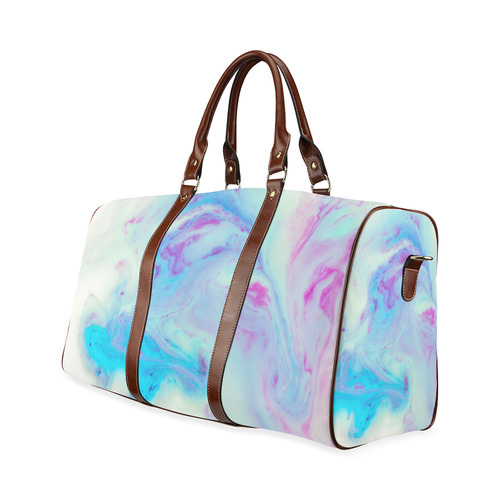 marble painted illustrations Waterproof Travel Bag/Large (Model 1639)