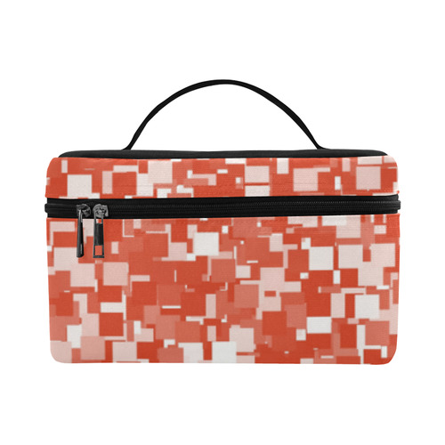 Tangerine Tango Pixels Cosmetic Bag/Large (Model 1658)